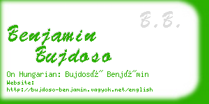 benjamin bujdoso business card